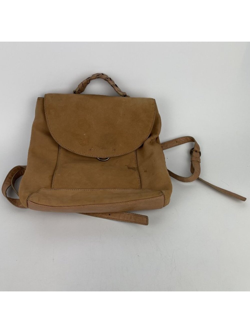 Lucky Brand Women’s Camel Brown Leather Backpack – Vintage Style